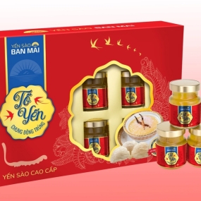 Tổ yến chưng đông trùng Hộp quà tặng 6 hũ